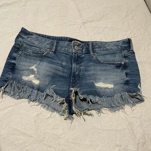 Express Distressed Jean Shorts